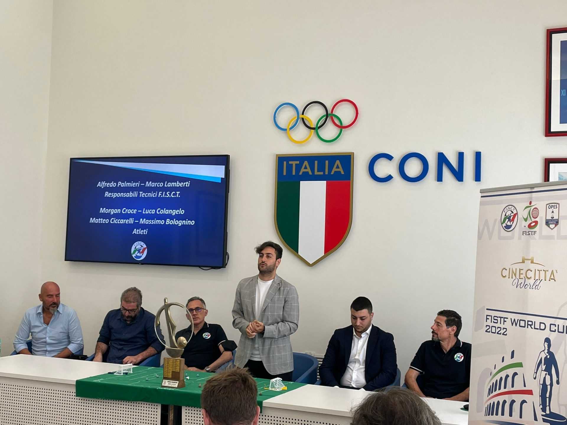 La World Cup 2022 di Calcio da Tavolo e Subbuteo presentata nella "Sala dei Presidenti del CONI"